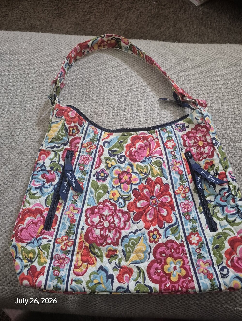 Vera Bradley Lisa B Hobo Shoulder Bag Hope Garden Retired